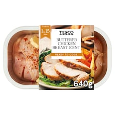 Tesco Buttered Chicken Breast Joint 640G