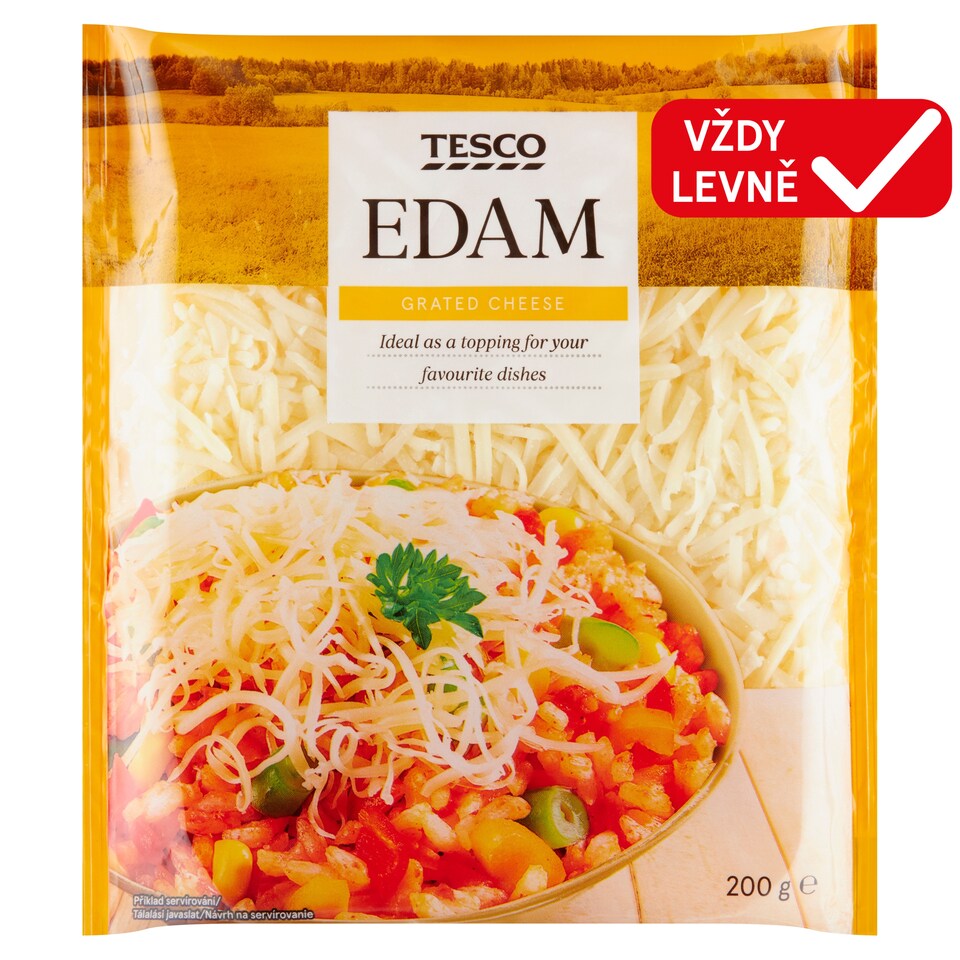 Tesco Edam strouhaný 200g