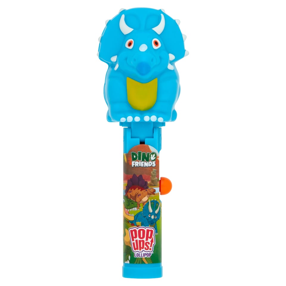 Bip Dino Friends Pop Ups Lollipop Strawberry 10G