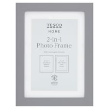 Tesco Photo Frame 2 In 1 Grey