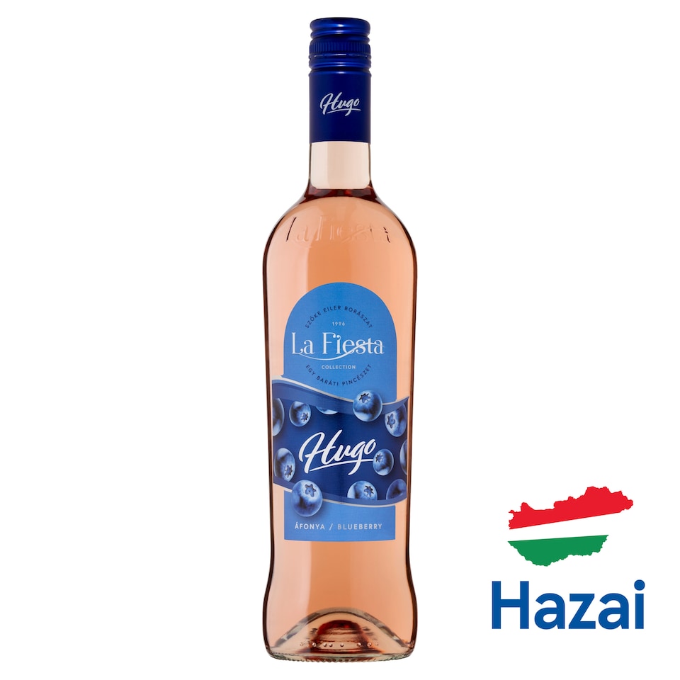 La Fiesta Hugo áfonya-barack ízű szénsavas boralapú ital 7% 750 ml 1. kép