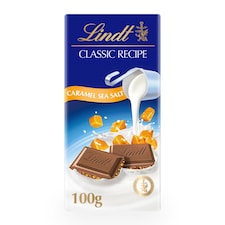 Lindt Classic Recipe Milk Chocolate Bar - Caramel Sea Salt 100g