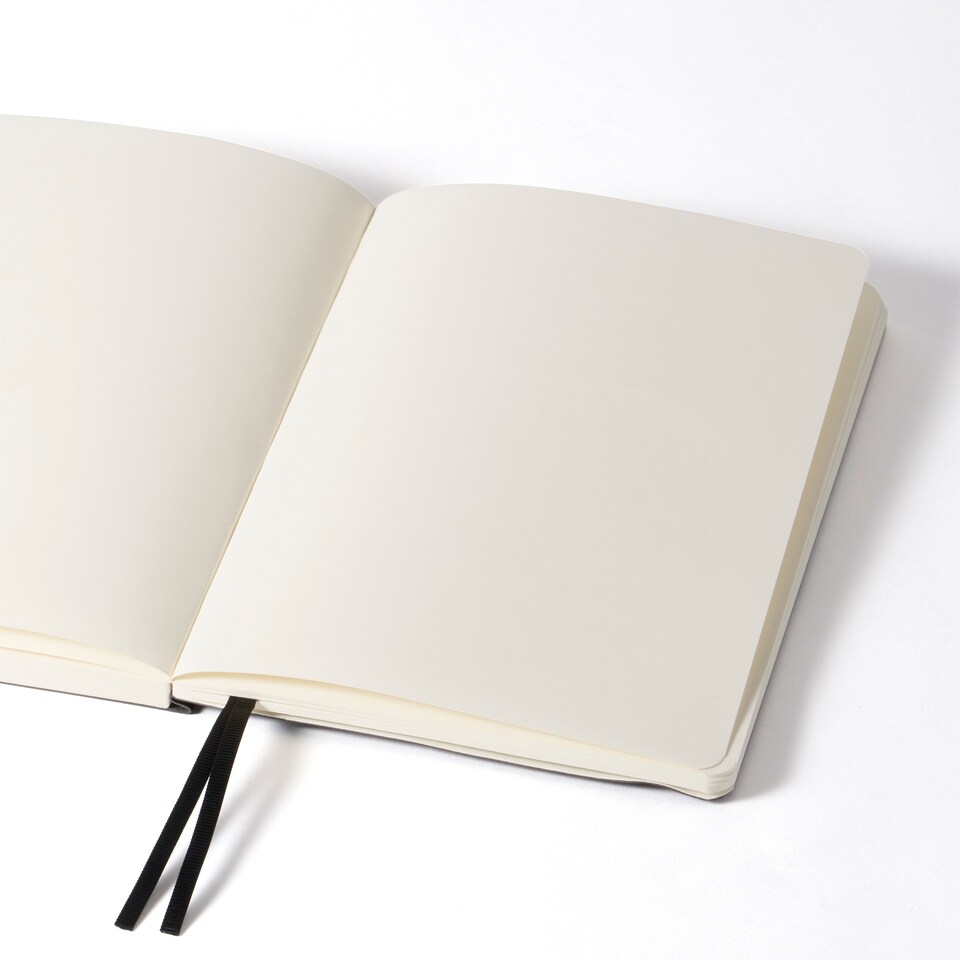image 1 of Paperchase Agenzio Medium Black Plain Notebook