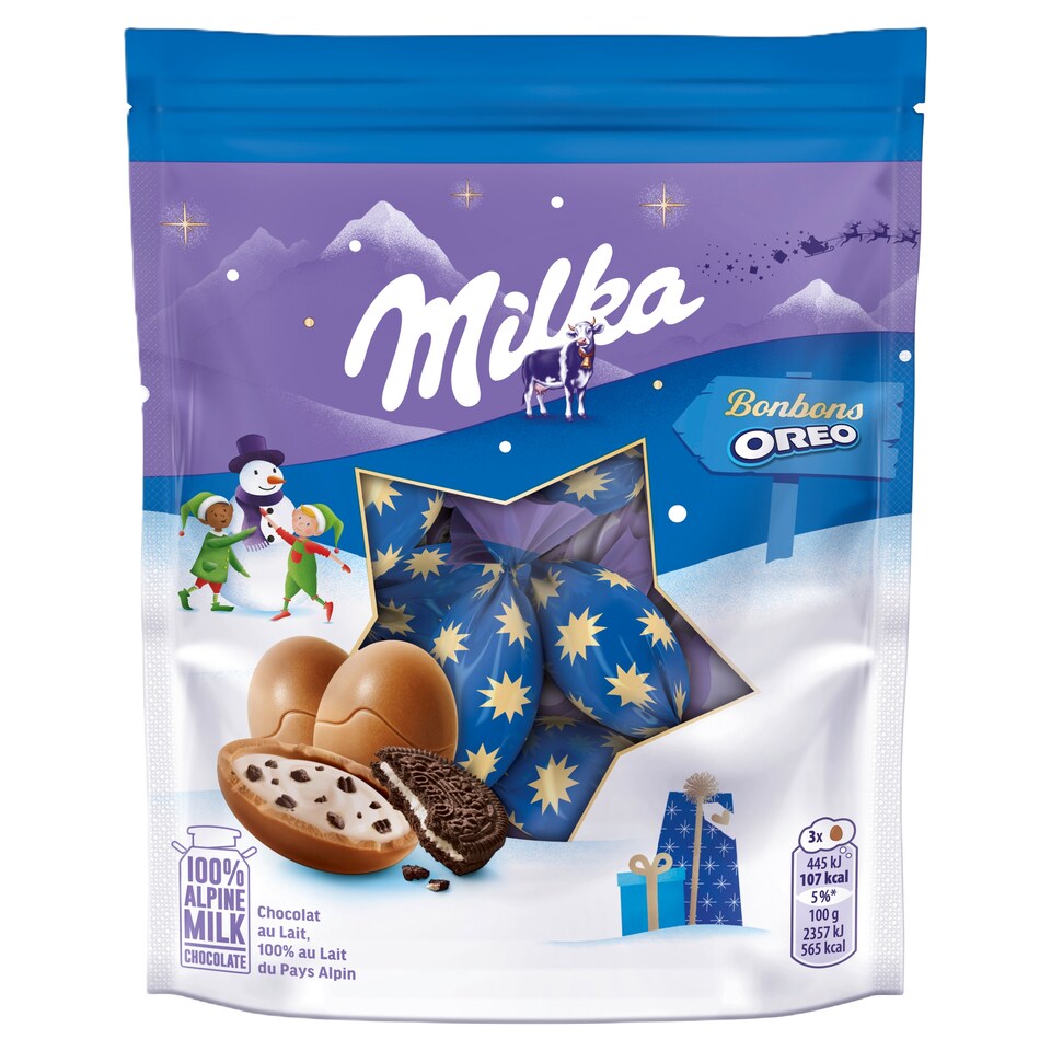 Milka Oreo Milk Chocolate Made Using Alpine Milk with Milky Cream Filling 86 g