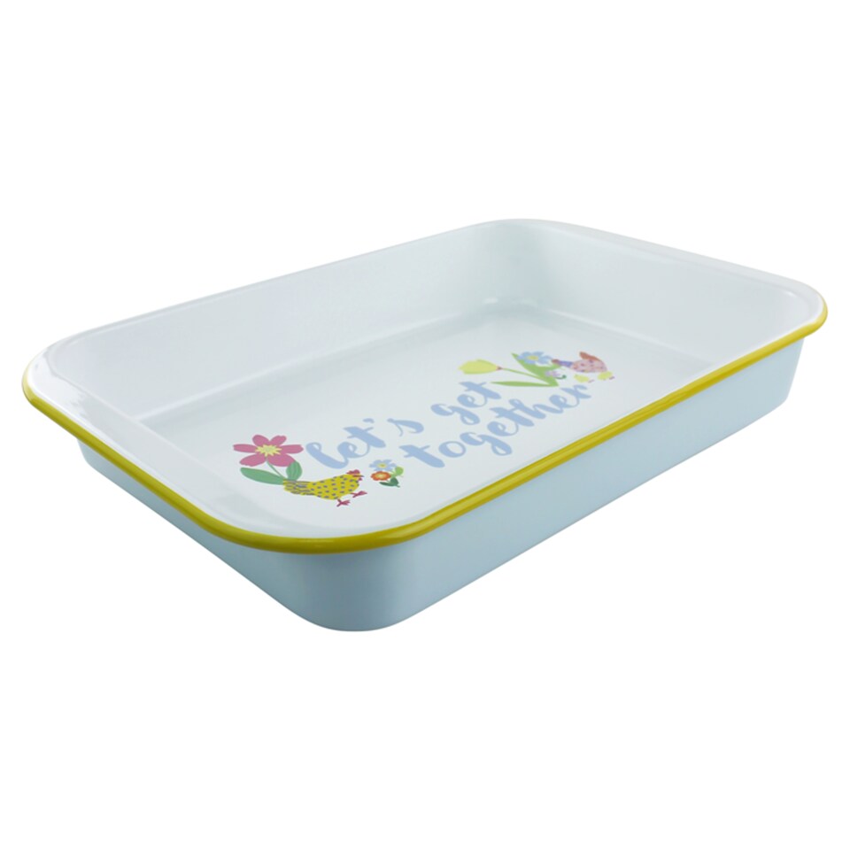 image 1 of Tesco Enamel Spring Roaster 41cm