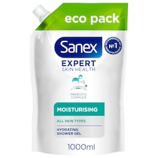 Sanex Expert Skin Health Moisturising Shower Gel Body Wash 1L