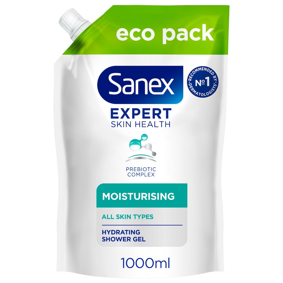 image 1 of Sanex Expert Skin Health Moisturising Shower Gel Body Wash 1L