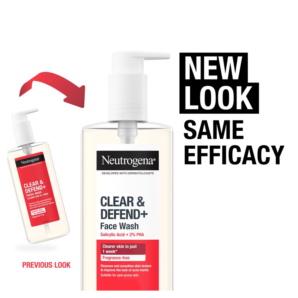 image 1 of Neutrogena Clear & Defend Facial Wash 200Ml