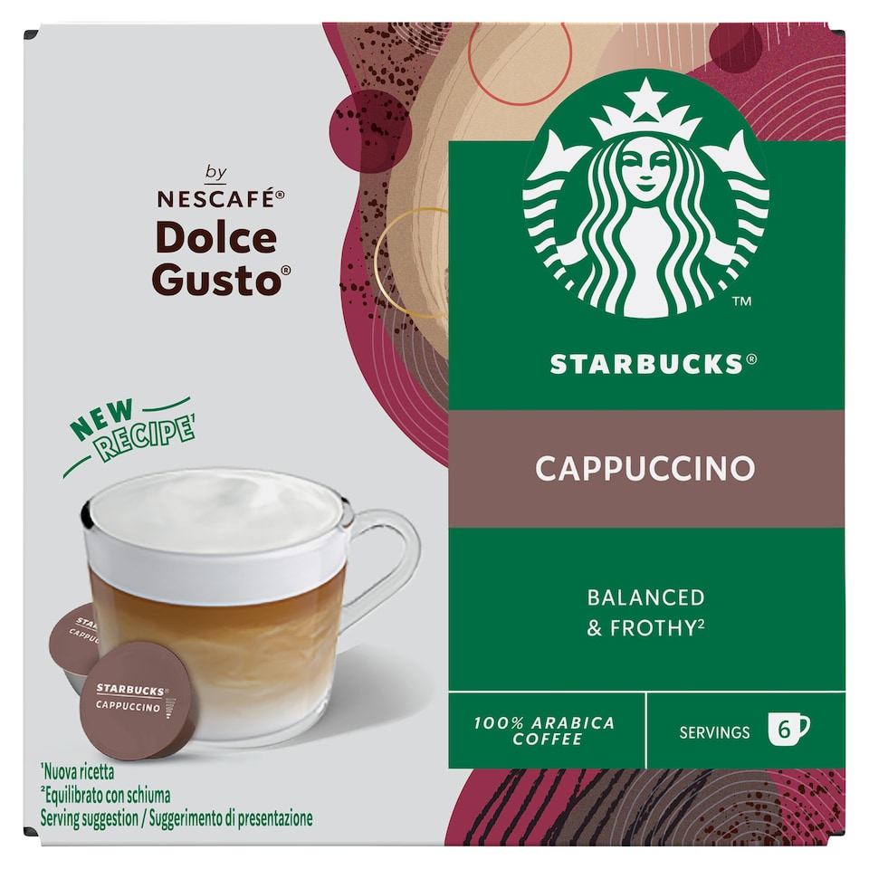 image 1 of Nescafe Dolce Gusto Starbucks Cappuccino 12 Capsules 120G