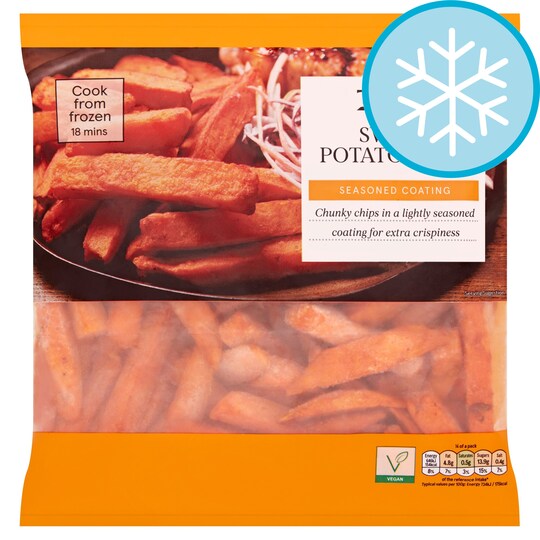 Tesco Sweet Potato Oven Chips 500G Tesco Groceries
