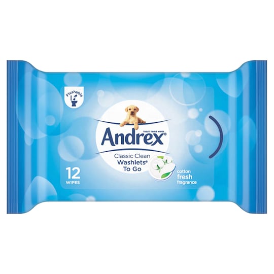 Andrex Washlets To Go 12 Sheets Tesco Groceries