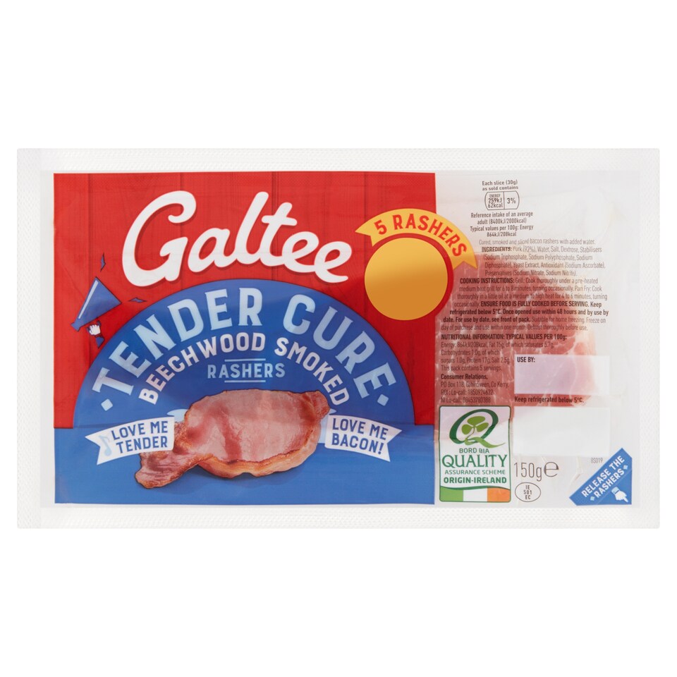 Galtee Tender Cure 5 Rashers 150G