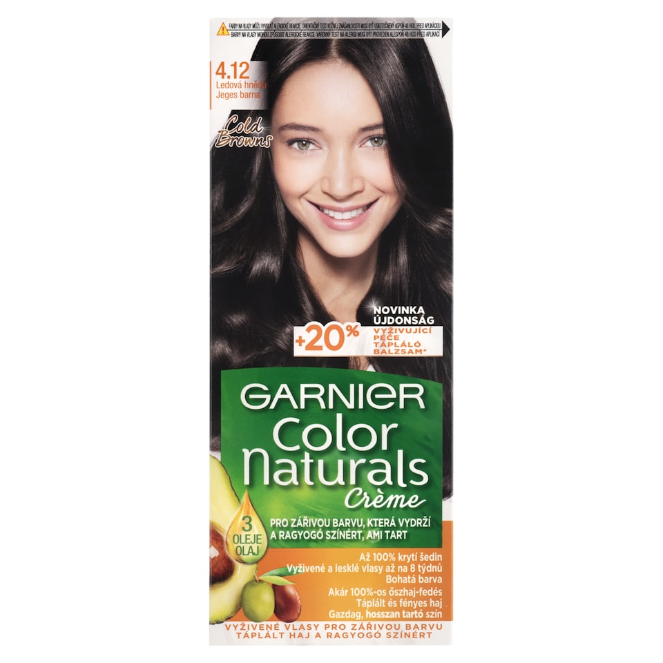 Garnier Color Naturals 4 .12 Tartós hajfesték, 60 +40 +12 ml