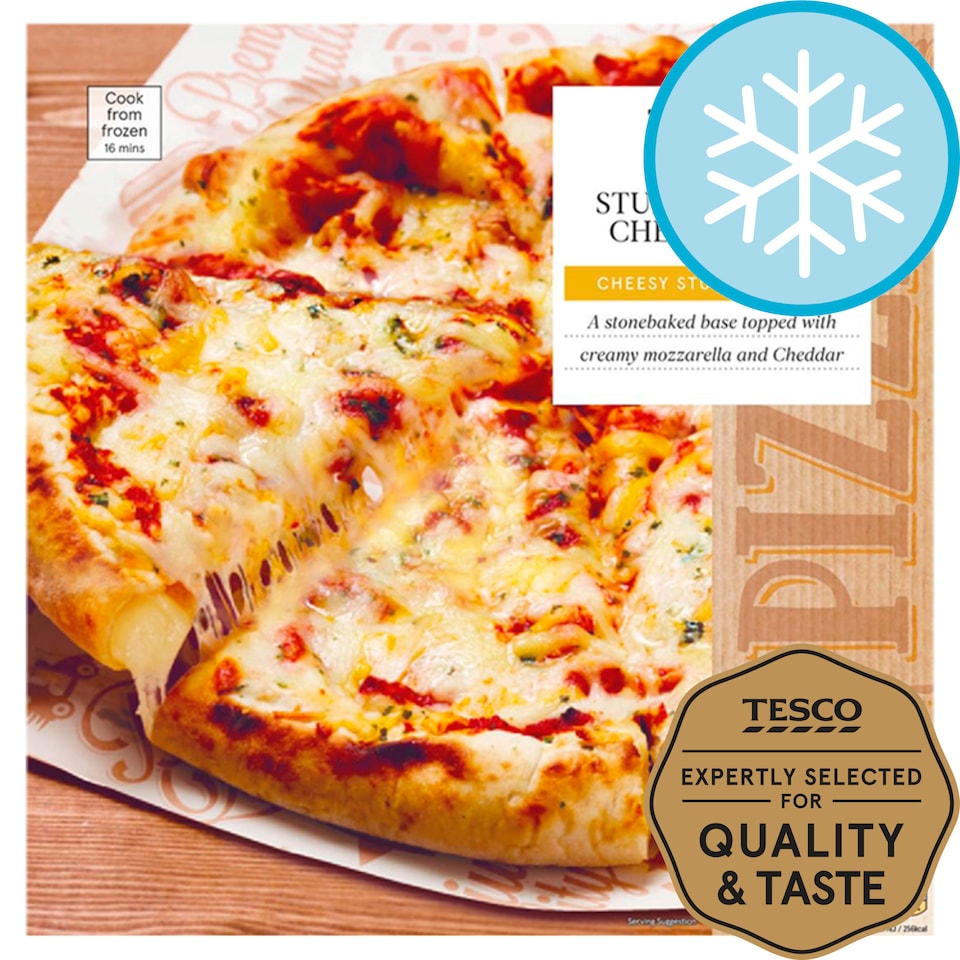 Tesco Stuffed Crust Cheese Pizza 431G