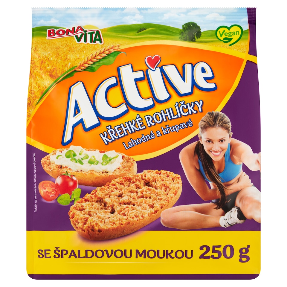 Obrázek 1 pro produkt Bona Vita Active Křehké rohlíčky se špaldovou moukou 250g