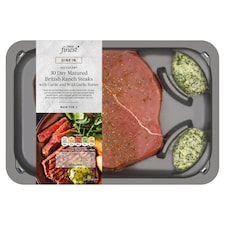 Tesco Finest Dine In 30 Day Matured British Ranch Steaks With Wild Garlic Butter 323G