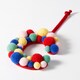 image 3 of Paperchase Cosmic Christmas Pom Pom Letter C Hanging Decoration