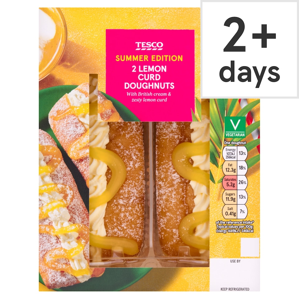 Tesco Summer Edition 2 Lemon Curd Doughnuts 120g