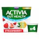 image 1 of Activia Strawberry No Added Sugar Fat Free Gut Health Yoghurt Multipack 4x115g