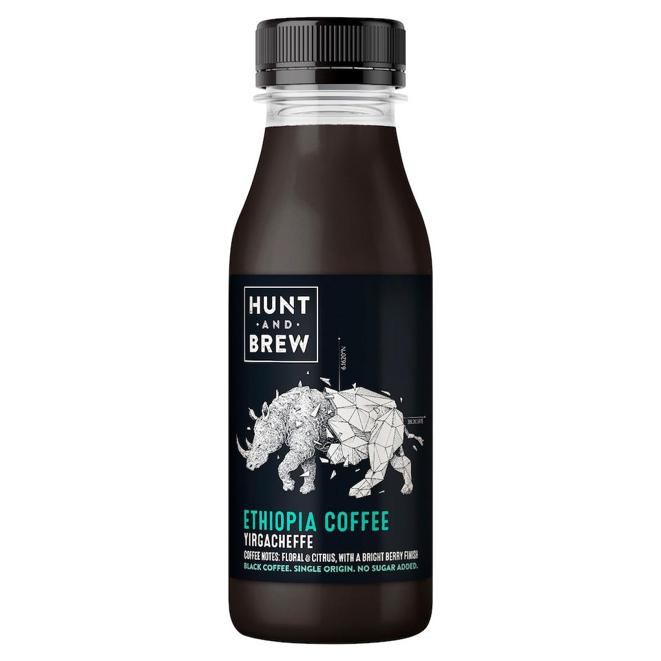 Hunt and Brew Ethiopia Black Coffee Yirgacheffe 330ml