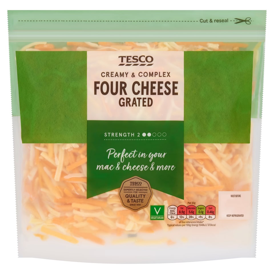 Tesco Four Cheese Grated 500g