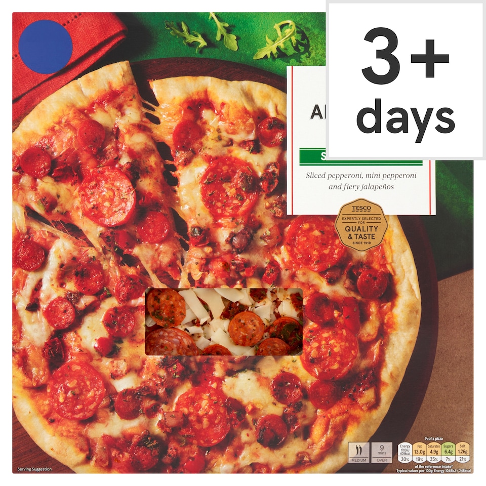 Tesco Stonebaked American Hot 319g