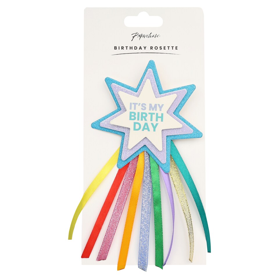 Paperchase birthday rosette badge