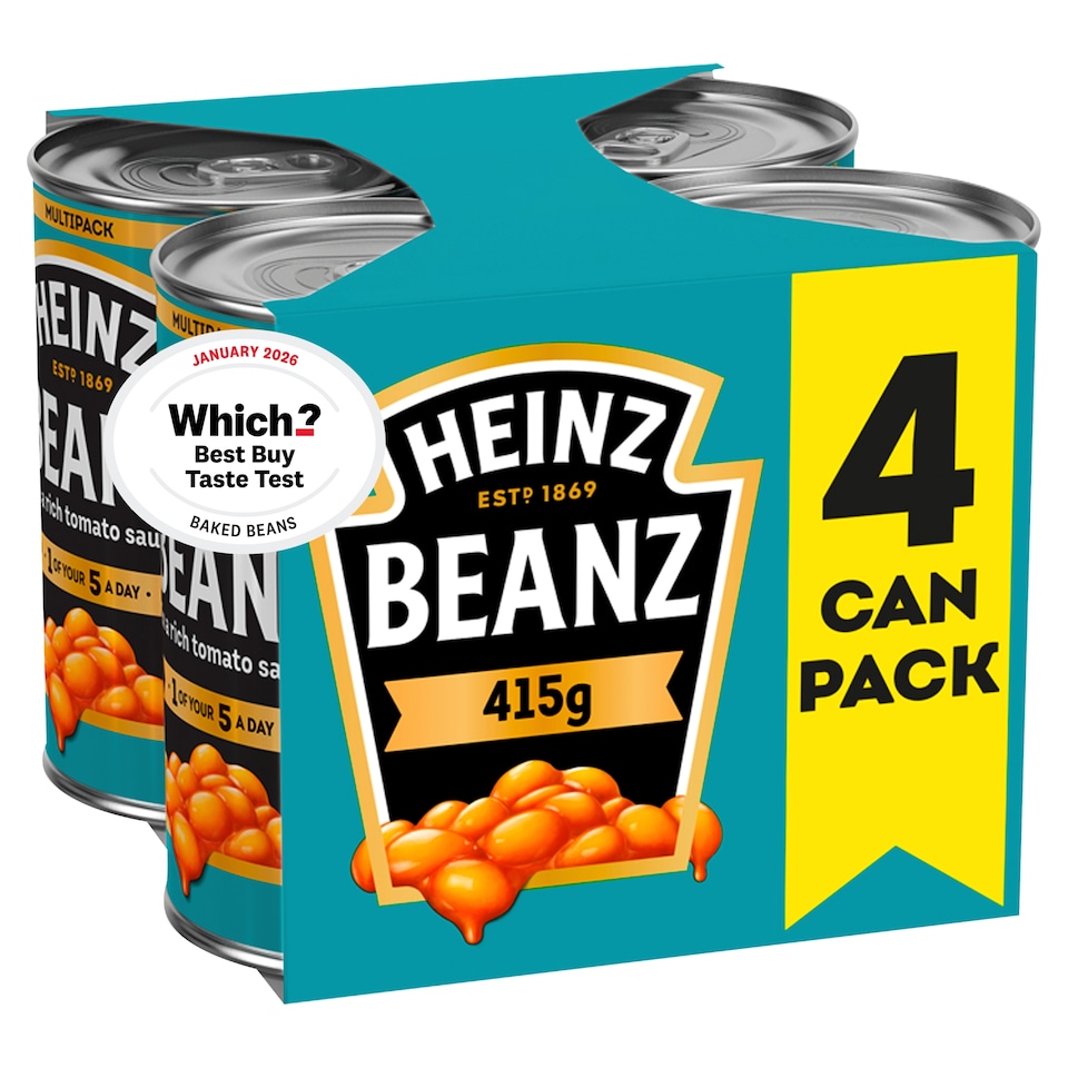 image 1 of Heinz Baked Beans In Tomato Sauce 4X415g