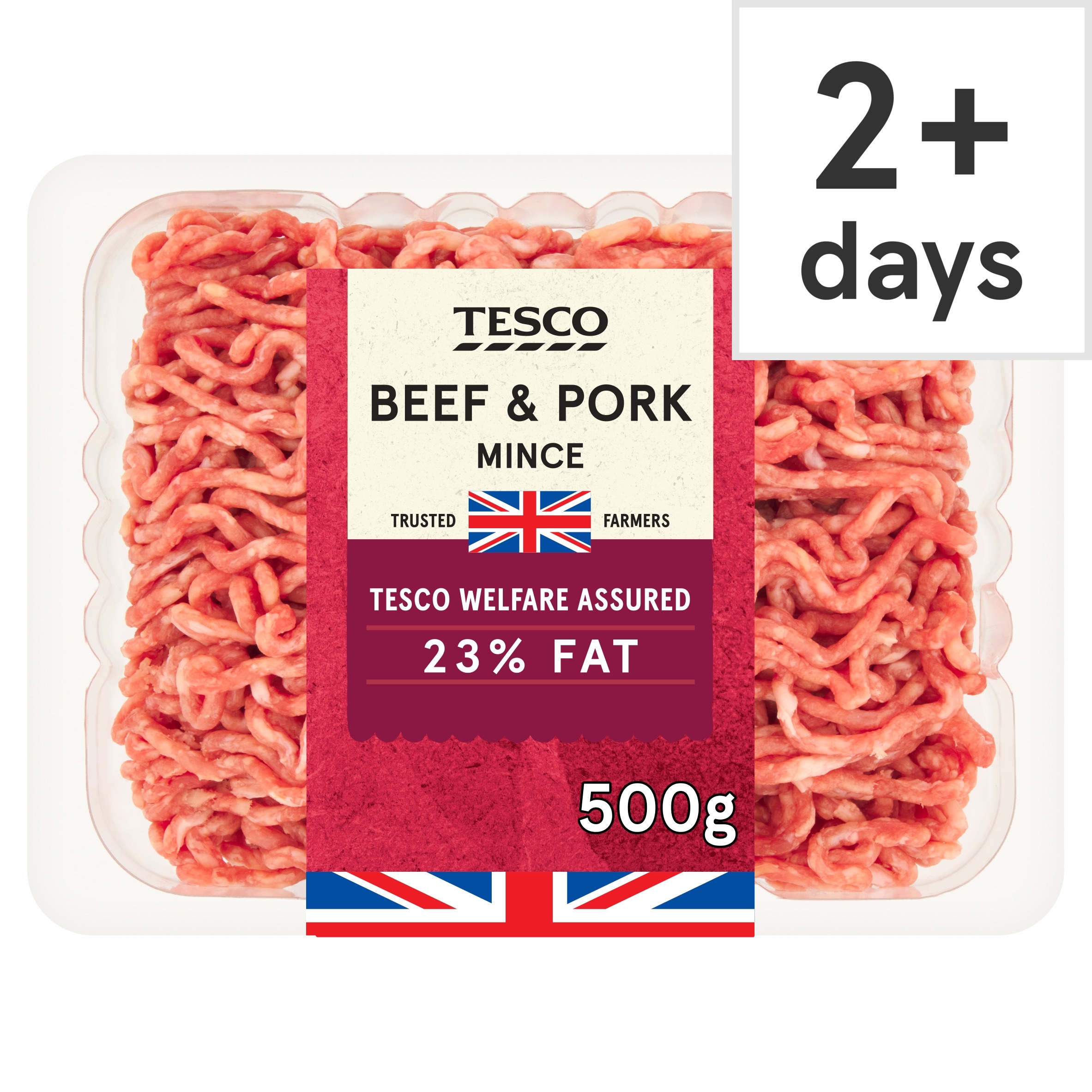 Tesco Beef & Pork Mince 23% Fat 500g