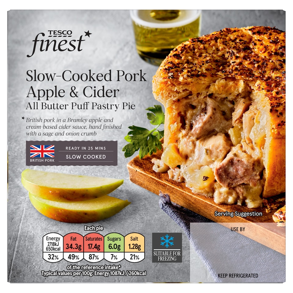 Tesco Finest Pork & Bramley Apple Pie 250g