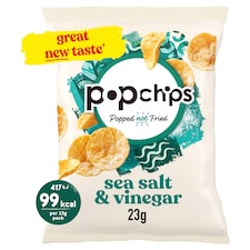 Popchips Potato Chips - Sea Salt & Vinegar 23g