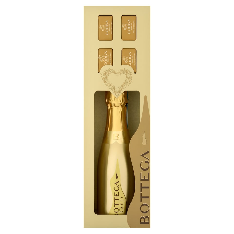 Bottega Gold Prosecco & Milk Chocolates Gift Set 200ml