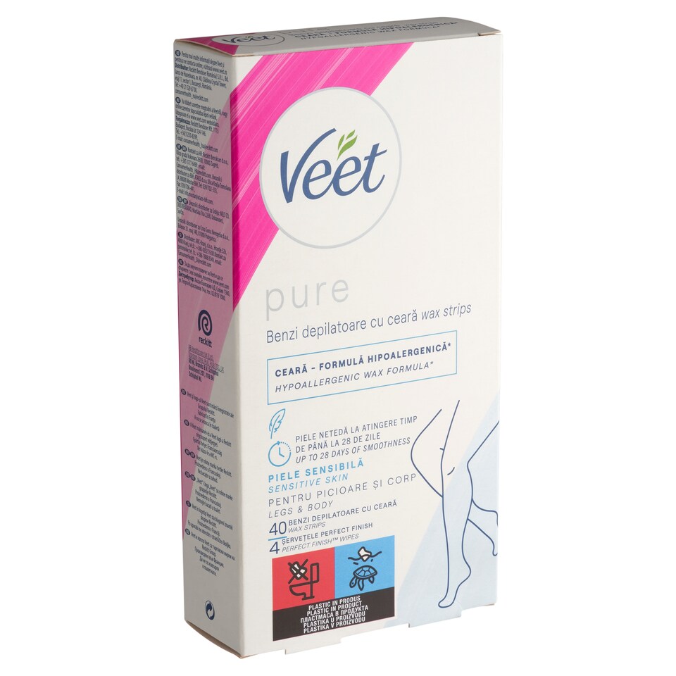 Veet Pure hideggyanta szalagok lábra és testre, érzékeny bőrre 40 db