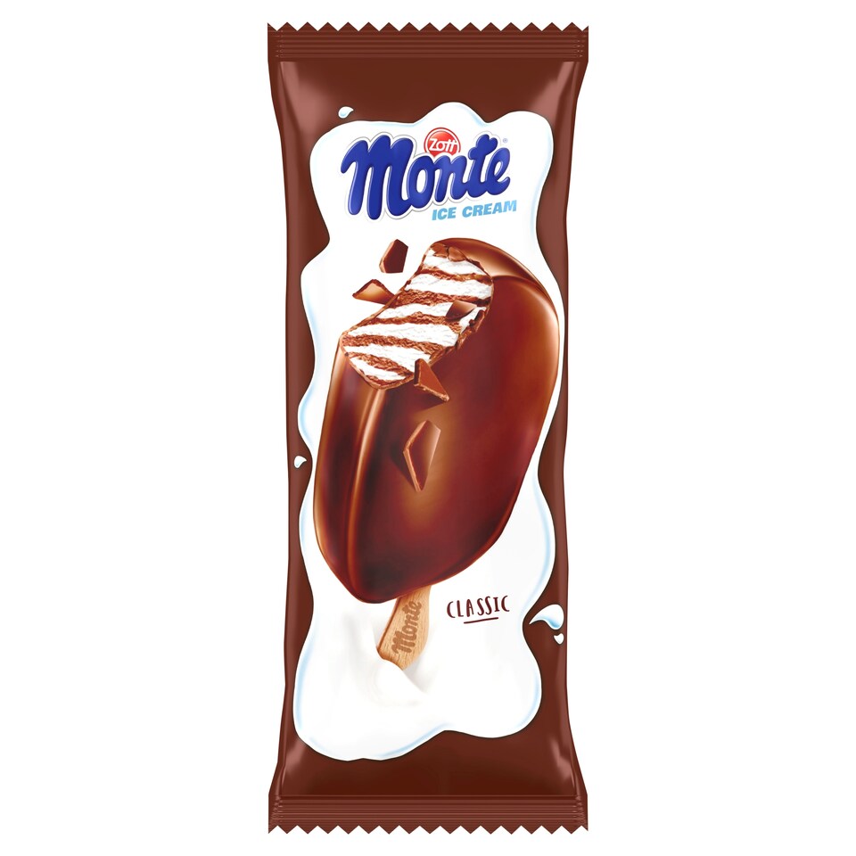 Zott Monte Mražený krém smetanový a mléčný čokoládový s lískovými ořechy 100ml