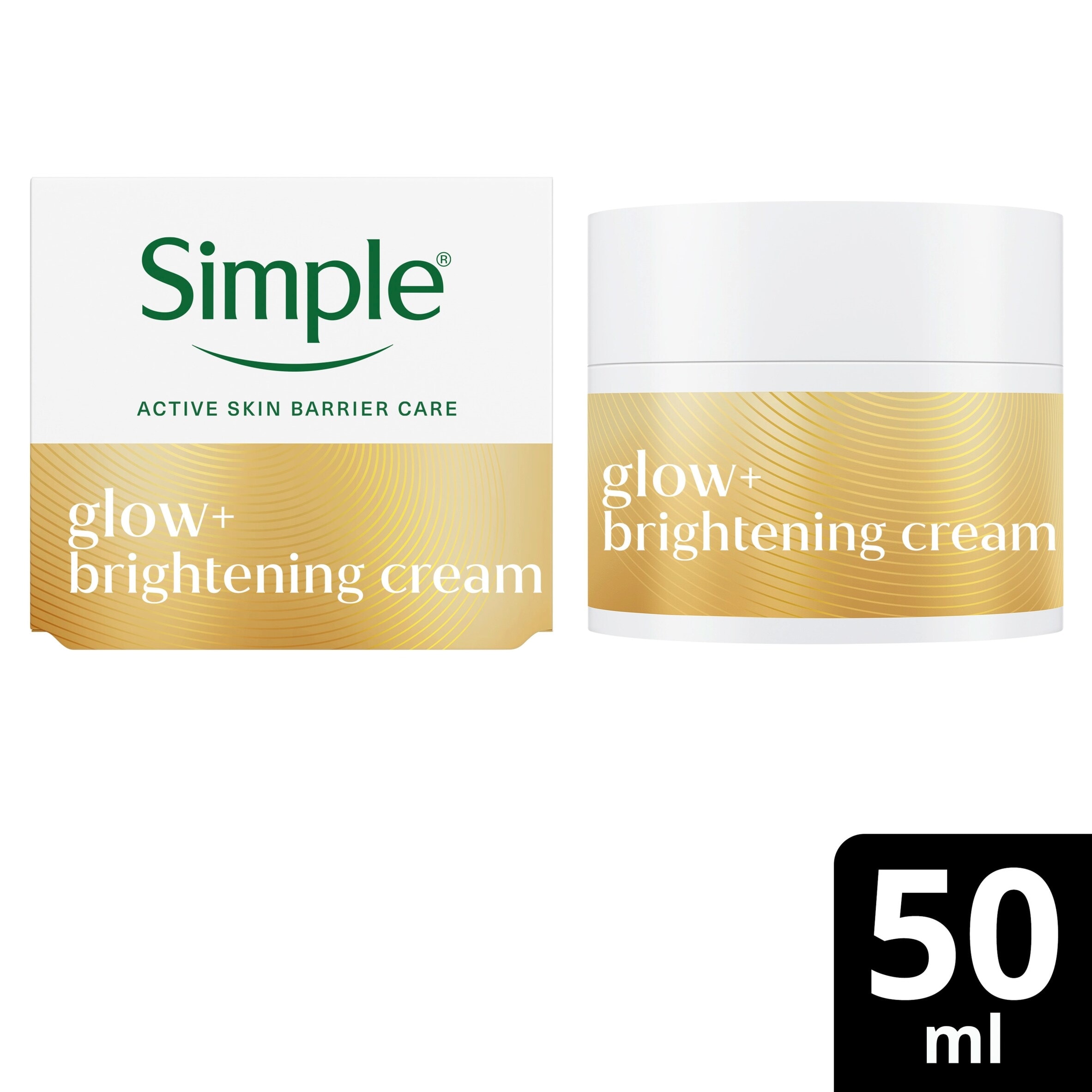 Simple Brightening Face Moisturiser 50ml Vitamin C in White