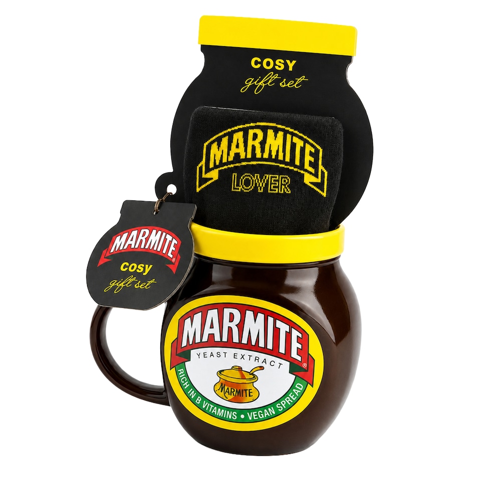 image 1 of Marmite Jar Shaped Mug With Socks Gift Set