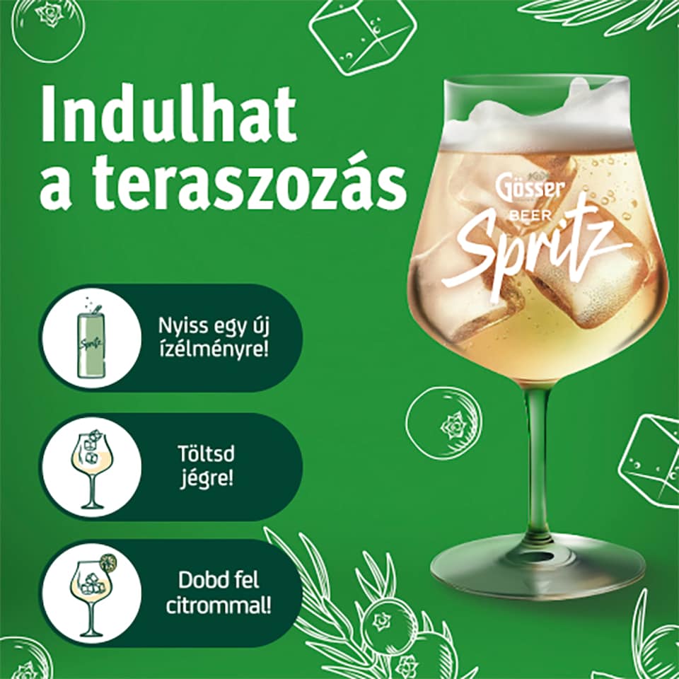 Gösser Spritz borókabogyó-ízű alkoholos sörital 4% 330 ml  1. kép