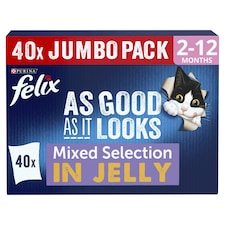 FELIX As Good As it Looks Kitten Mixed in Jelly Wet Cat Food 40x85g