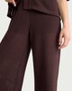 image 1 of F&F Textured Wide Leg Co-ord Trousers in Brown