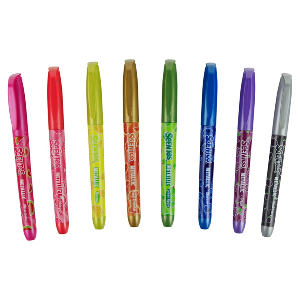 image 1 of Scentos Scented Metallic Marker 8Pk
