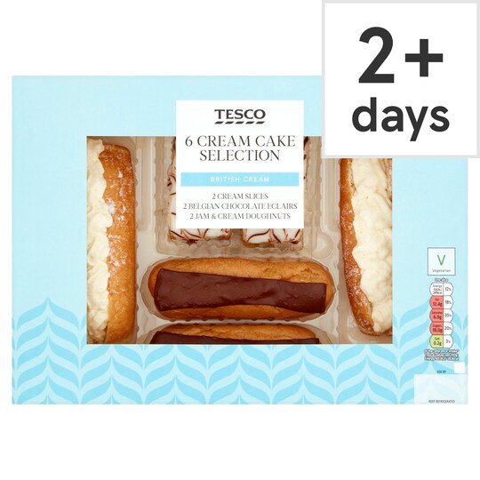Tesco Cream Cake Selection 6 Pack Tesco Groceries