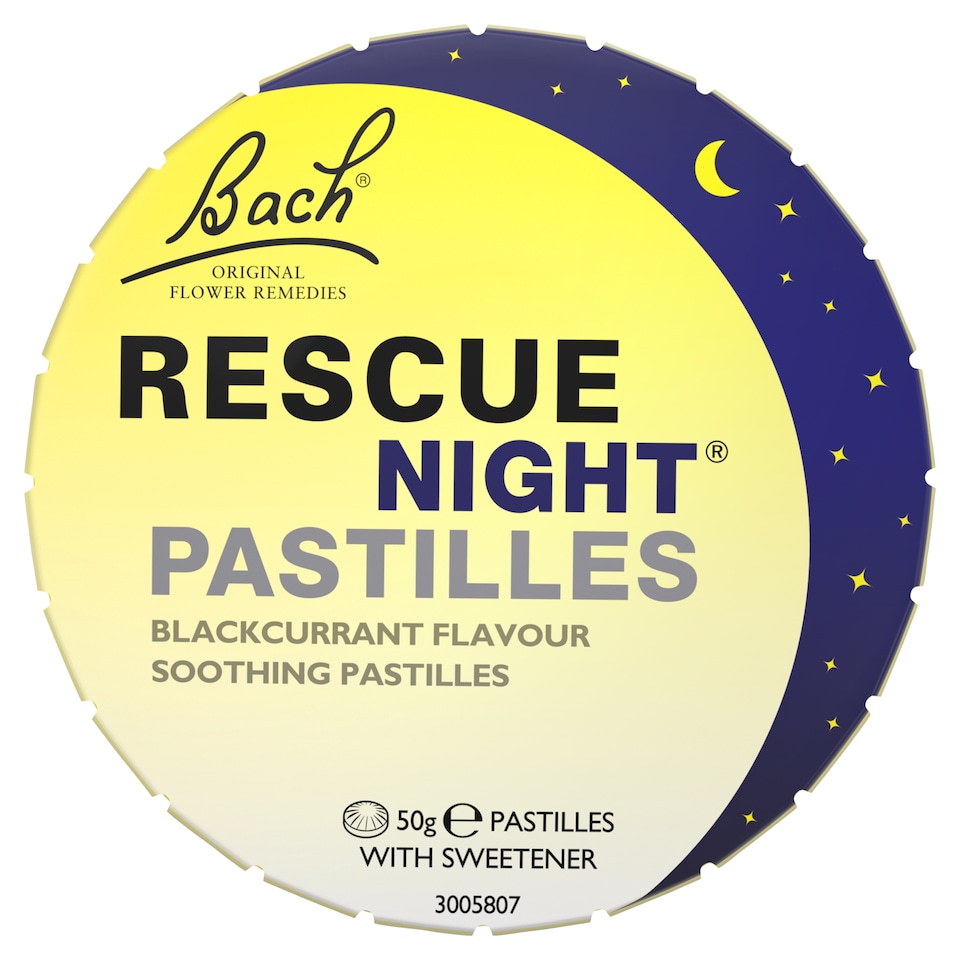 Bach Rescue Night Pastilles Blackcurrant Flavour 50g