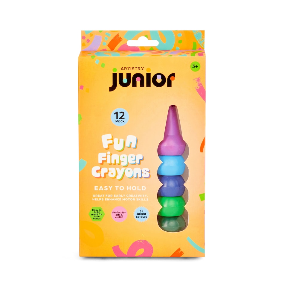 image 1 of Junior Artistry Stacking Finger Crayons 12pk