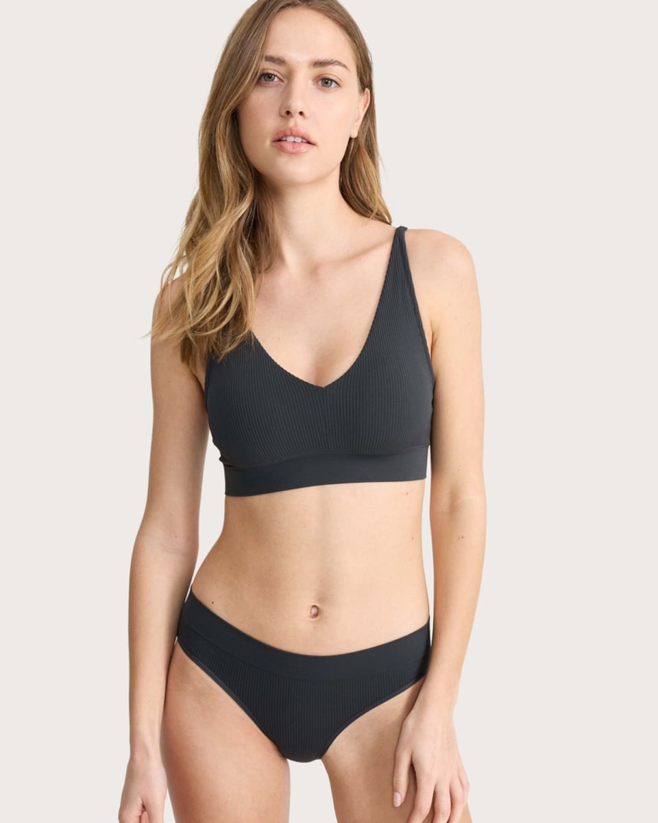 image 1 of F&F 2-Pack Seamfree Ribbed High Leg Knickers in Multi