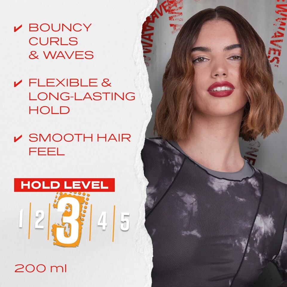 image 1 of Shockwaves Curls & Waves Mousse 200Ml