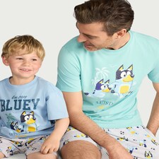 Bluey Cotton Rich Let's Do This Short Pyjama Set in Blue