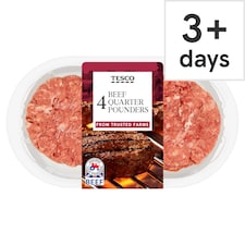 Tesco Ni Beef Burgers 454G