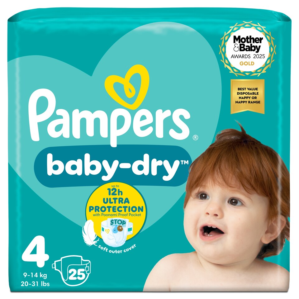 image 1 of Pampers Baby Dry Size 4 Carry Pack 25 Nappies