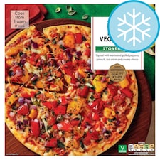 Tesco Stonebaked Thin Mixed Vegetable Pizza 380G
