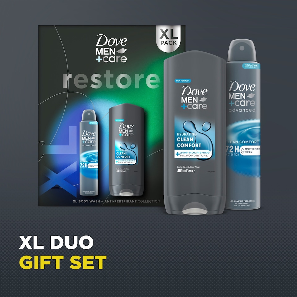 image 1 of Dove Men + Care XL Clean Comfort Duo Gift Set